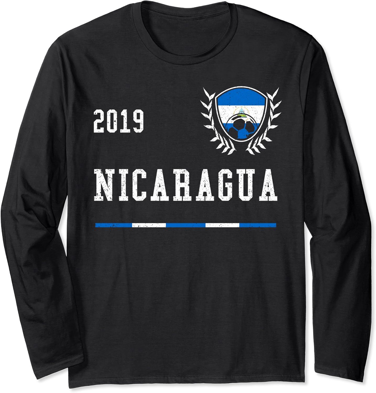 Nicaragua Football Jersey 2019 Nicaraguan Soccer Jersey Long Sleeve T
